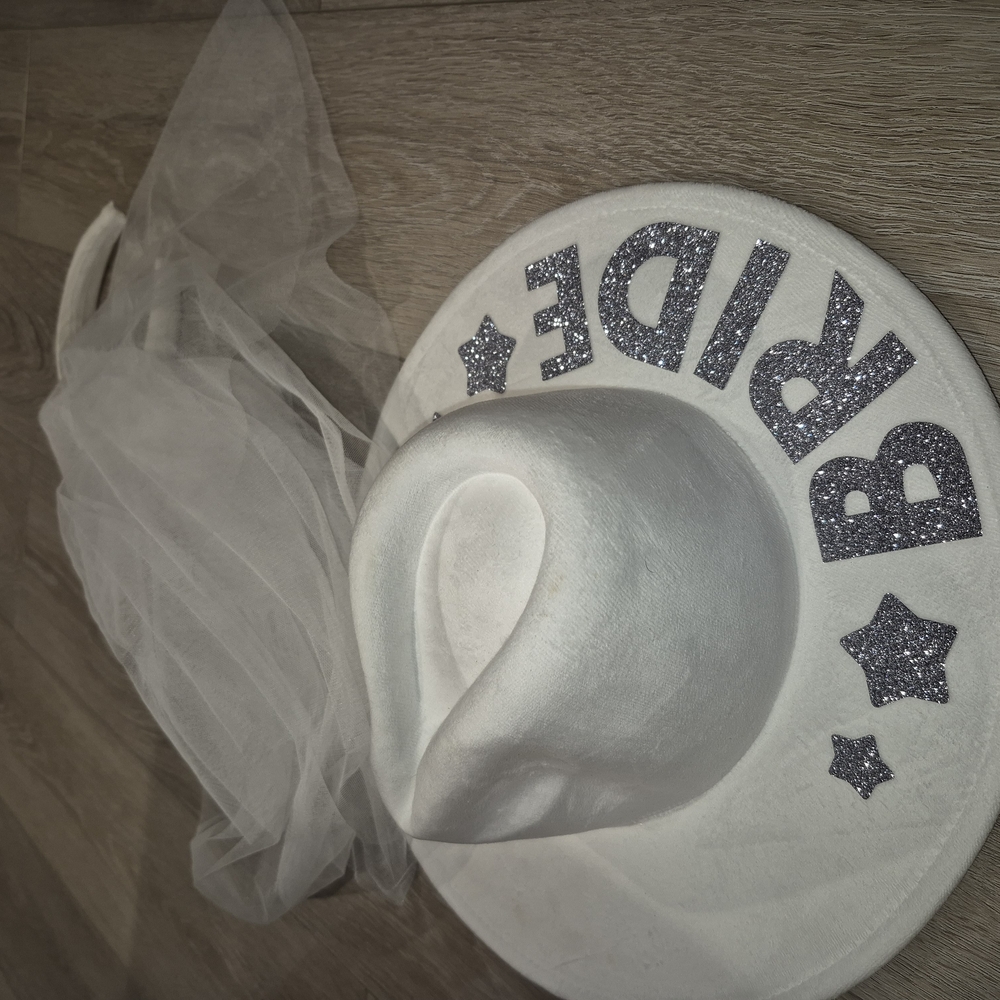 White Bride Hat with Veil
